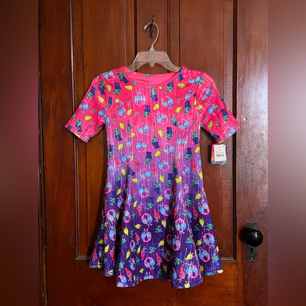 Girls Dreamworks Trolls Sequin Dress Size L (10-12)